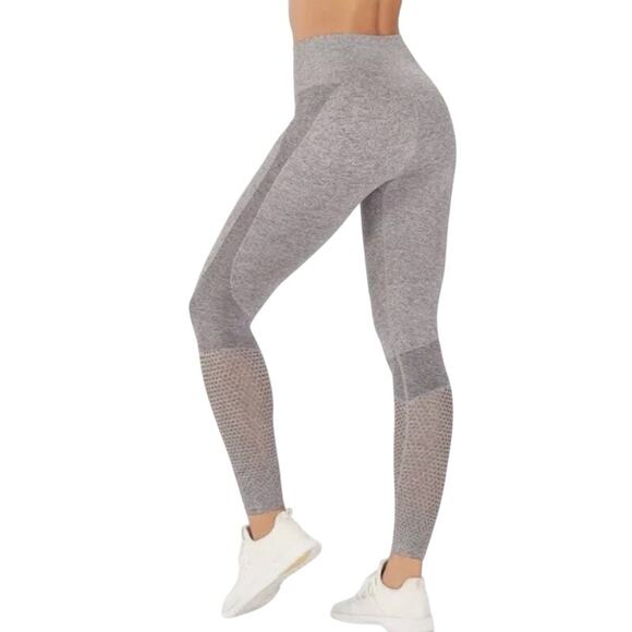 Fabletics Gray Mesh Panel Leggings Women's XL - Picture 2 of 5